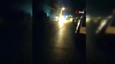 Manisa'da otomobil bir anda alev aldı: sürücü kendini dışarı attı!