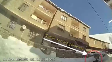 11 yaşındaki çocuğun kızak sevinci kabusa döndü! Kar üzerindeki son oyunu kameralara yansıdı...