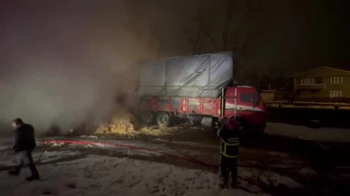 Sakarya'da saman yandı, kamyon karıştı... Sürücü uyurken alevler yükseldi!