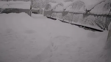 Kar yığını altında can pazarı! Seraların çökme anı kamerada