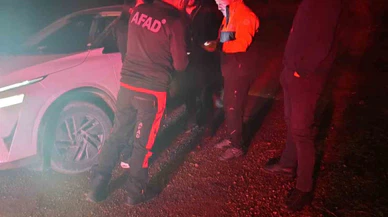 Yaylada mahsur kalan aile kurtarıldı