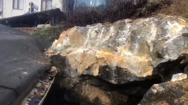 Kar ve yağmurun ardından gelen felaket... Kaya parçası değil, adeta ölüm yuvarlandı!