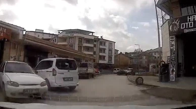 Bir adım daha atsaydı… Ölümün saniyelerle ıskaladığı anlar kameraya böyle yansıdı!