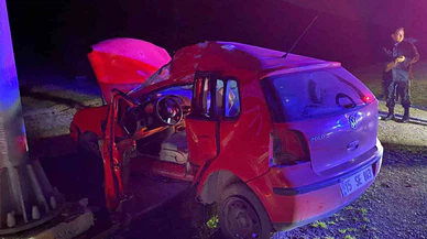 Burdur yolunda kontrol gitti, levha kazandı!