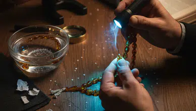 Orijinal Kehribar Tesbih Nasıl Anlaşılır? Damla, Ateş ve Sıkma Kehribar İçin 5 Güvenilir Test Yöntemi