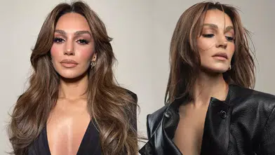 Dergi çekiminde Sahra Şaş'ın dekoltesi yürekleri ağza getirdi!