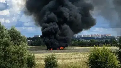 Moskova semalarında hareketli dakikalar: Rus savaş uçağı düştü!