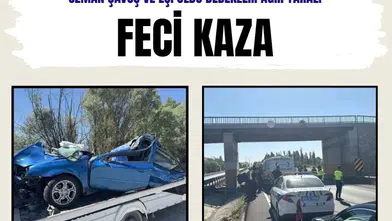 Afyonkarahisar'da bariyerlere çarpan jandarma uzman çavuş ve eşi öldü