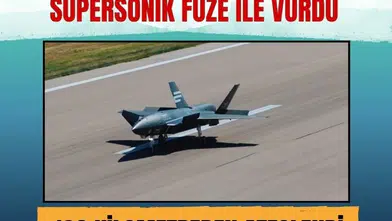Bayraktar Kızılelma süpersonik füze ile hedefi tam isabetle vurdu