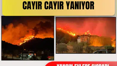 Fethiye’de korkutan orman yangını: Alevler yerleşim yerlerine yaklaştı