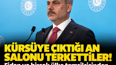 Bakü'de Herzog kürsüye çıktı, Hakan Fidan temsilcilerle salonu terk etti