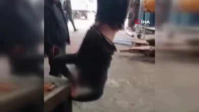 Böyle vicdansızlık olmaz! Zihinsel engelli çalışanı ayağından bağlayıp vince astılar