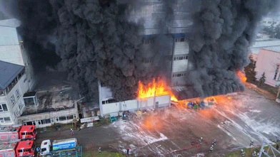 Trabzon’da fındık fabrikasında yangın