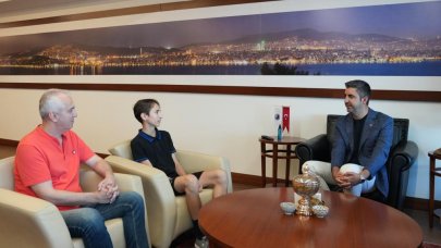 LGS Türkiye birincisinden Başkan Gökhan Yüksel’e ziyaret