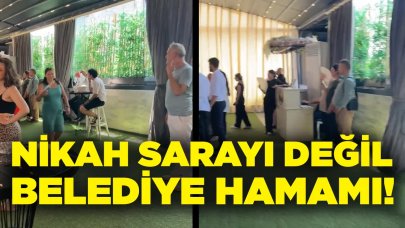 Nikah sarayı değil, belediye hamamı!