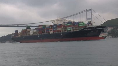 Ukrayna'dan hareket eden gemi İstanbul Boğazı'nda