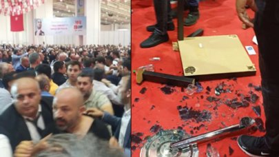 CHP İzmir İl Kongresi'nde blok- çarşaf liste gerginliği: Yumruklar havada uçuştu