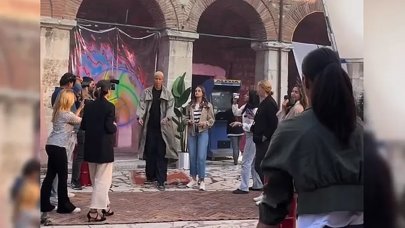 Melissa Vargas reklam çekimi için kamera karşısında!