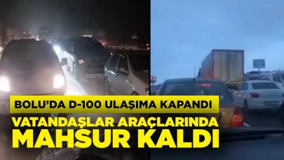 Bolu-Gerede yolu kapandı! Vatandaşlar araçlarında sabahladı…