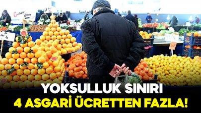 Yoksulluk sınırı 4 asgari ücretten fazla!