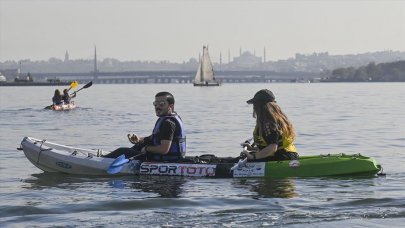 Haliç'te kano keyfi