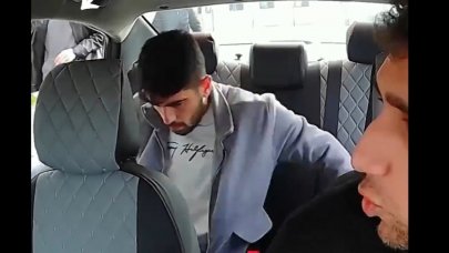 Sevgilisinin abilerinden kaçtı, taksiye kendini zor attı!