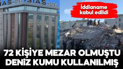 Depremde 72 kişinin hayatını kaybettiği İsias Otel'de deniz kumu kullanılmış