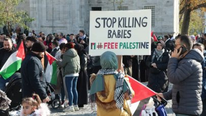 Yahudi Ortodoksları ve İHH'dan Filistin'e destek yürüyüşü