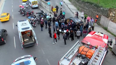 Otomobilin çarptığı motosikletli yaralandı