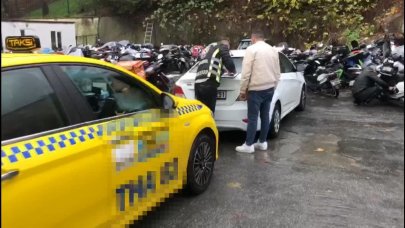 Kaldırımdan ilerleyen taksiciye para cezası