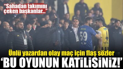 Ünlü yazardan takımını sahadan çeken başkana sert sözler: Bu güzel oyunun katilisiniz