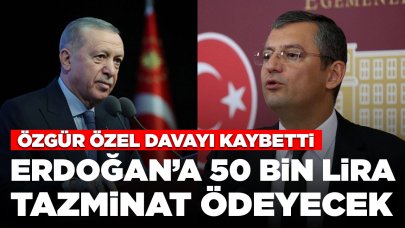 Özgür Özel Erdoğan'a 50 bin lira tazminat ödeyecek