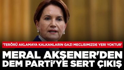 Meral Akşener'den DEM Parti'ye sert çıkış: 'Terörü aklamaya kalkanların Gazi Meclisimizde yeri yoktur'