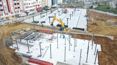 Sultangazi Malkoçoğlu Mahallesi'ndeki tesisin yapımı devam ediyor