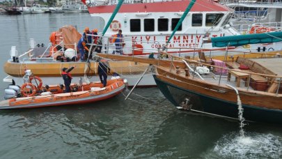 Ünlü spikere ait tekne batmaktan kurtarıldı