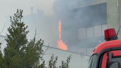 İş yerinde korkutan yangın!