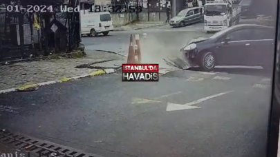 Telefon hırsızları kaza yaptı, ortalık karıştı!