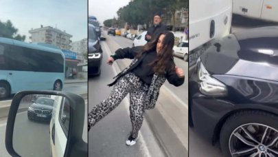 Trafikte terör estirdi: Önce çarptığı aracı tekmeledi sonra otomobille yolunu kesip tehdit etti