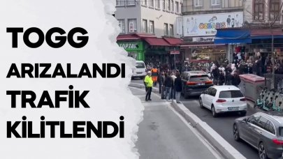 TOGG yolda kaldı, metrelerce araç kuyruğu oluştu!