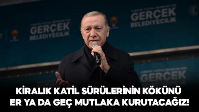 Cumhurbaşkanı Erdoğan: Kiralık katil sürülerinin kökünü mutlaka kurutacağız