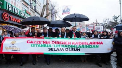 Kadınlar Gazze için yürüdü