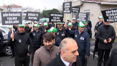 İETT şoförlerinden "bıçaklı saldırı" protestosu