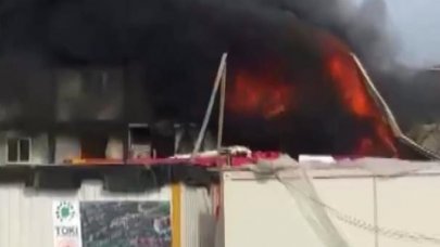 İnşaat alanında yangın çıktı!