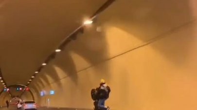 Motosikletinin tehlikeli yolculuğu