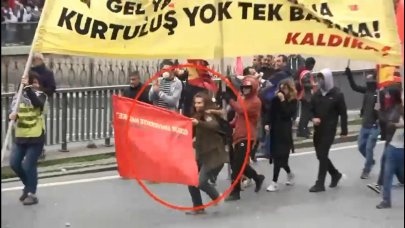 1 Mayıs’ta polise damacana ile saldırmıştı: O kadın da gözaltına alındı