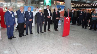 İstanbul Havalimanı'nda hacı adayları için uğurlama töreni