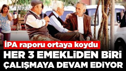 İPA raporu ortaya koydu: 'Her 3 emekliden biri resmi olarak çalışmaya devam ediyor'
