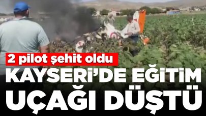Kayseri'de uçak düştü! MSB acı haberi duyurdu: 2 pilot şehit oldu