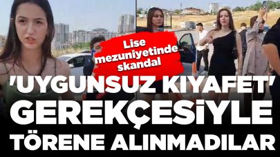 Lise mezuniyetinde skandal: Öğrenciler 'uygunsuz kıyafet' gerekçesiyle törene alınmadı