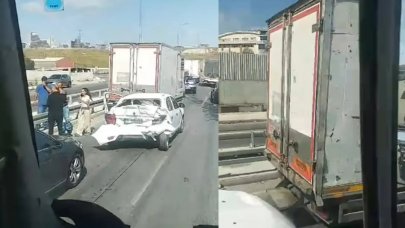 Esenyurt'ta sanayi sitesi yakınlarında zincirleme trafik kazası!